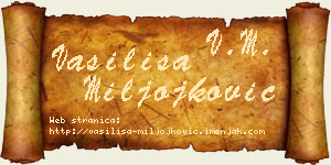 Vasilisa Miljojković vizit kartica